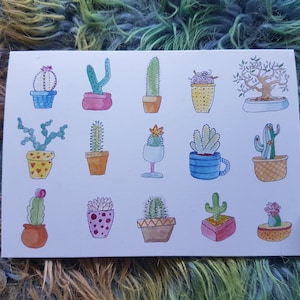 Cactus Collection Blank Greeting Card