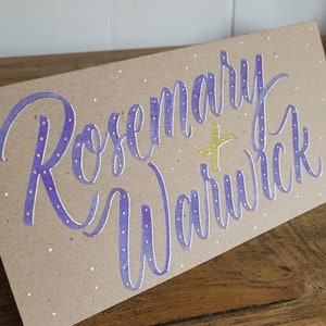 Personalized brush calligraphy special occasion giftcard