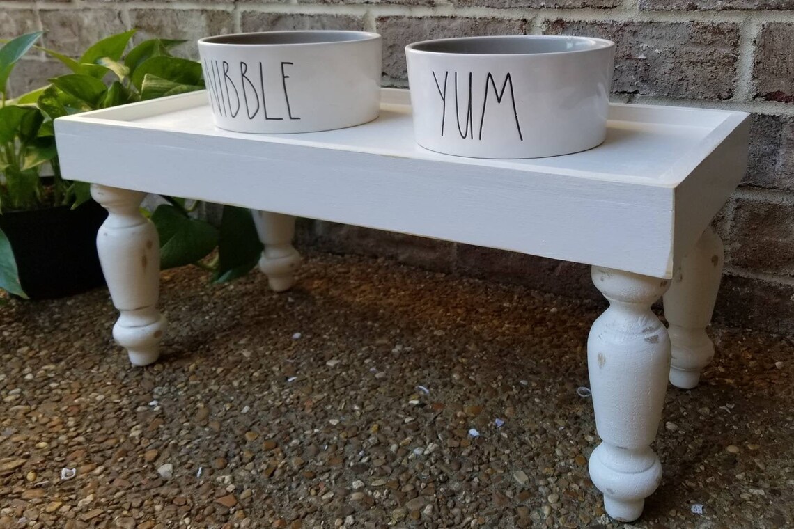 Pet Feeding Stand Elevated Feeding Stand Pet Bowl Stand Etsy
