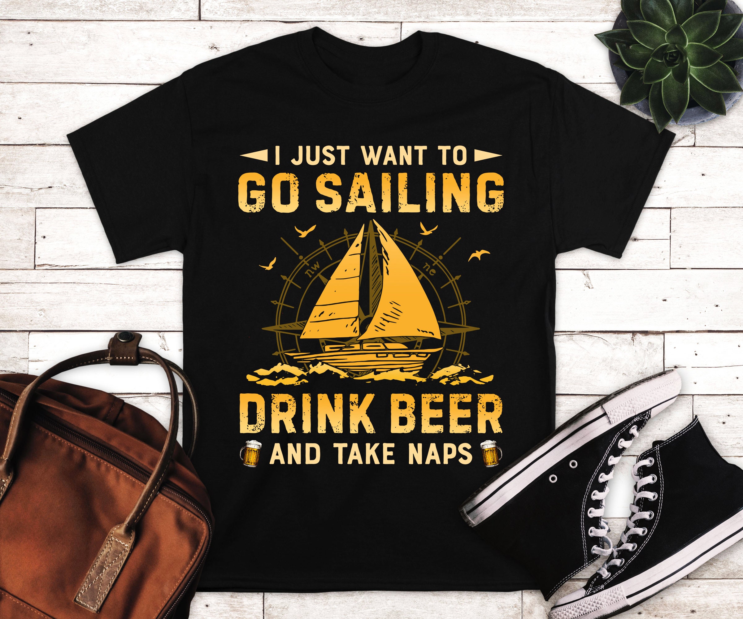 Just Want To Go Sailing And Drink Beer Shirt Go Sailing | Etsy