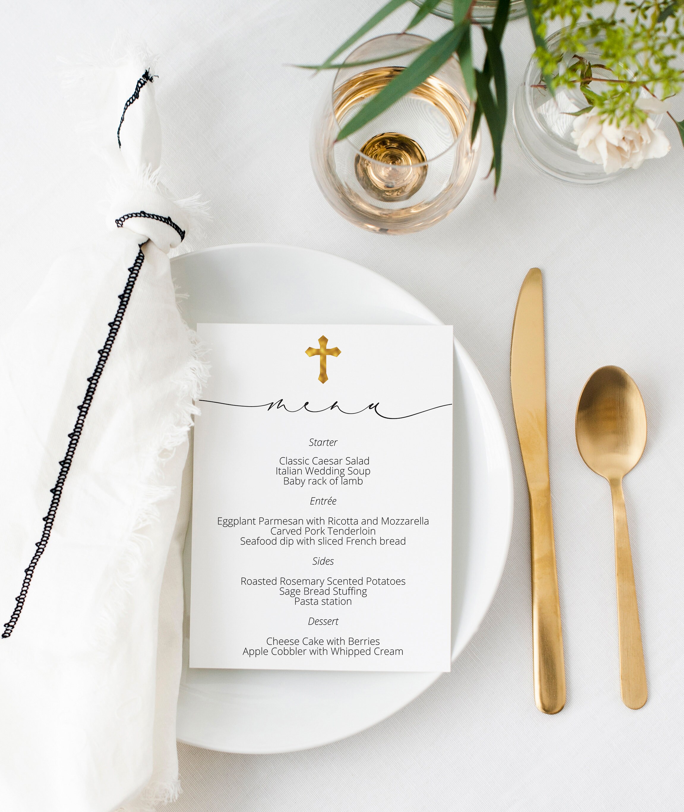Baptism Menu Printable Template Editable Instant Download Etsy