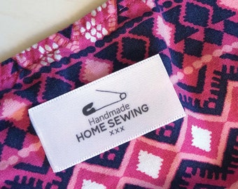 Personalized Custom Satin Ribbon Labels Tags for Knitting Quilting Sewing Crafts