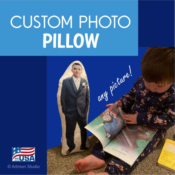 My Hero Stuffed Doll Deployment, Army, Navy, Military, Photo Pillow, Face pillow, Comfort, Look-a-Like, Memory, Marine, Daddy, Mommy