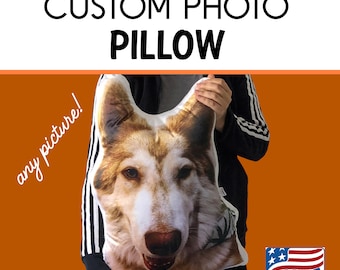 Custom Pet Pillow| Custom Photo Pillow | Custom Pillow | Personalized Photo Pillow | Put Your Pet, Love, Baby Picture| Dog Cat Baby Family