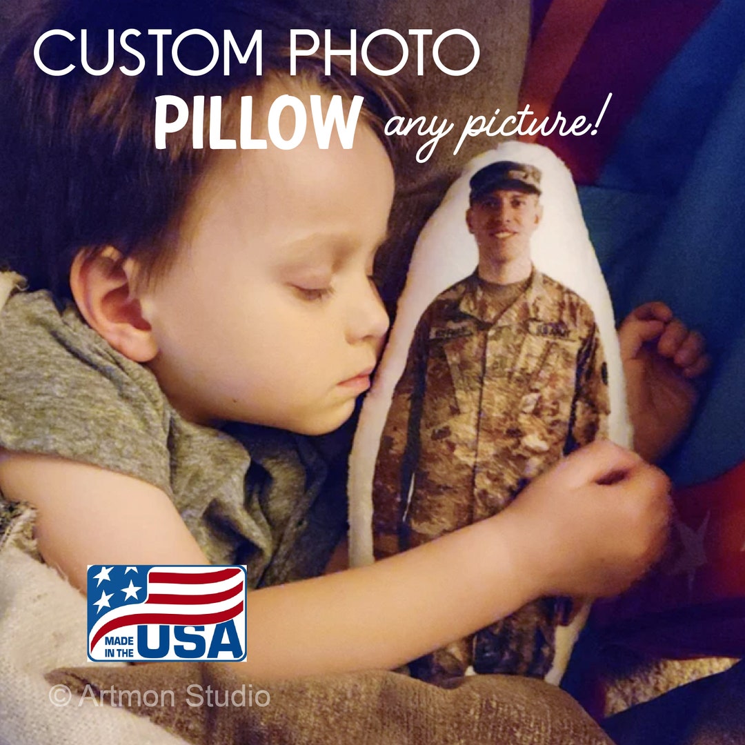 Daddy Or Mommy Photo Pillow, Face Photo Pillow, Comfort Doll, Look-a
