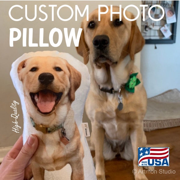 Custom pet pillow | Range of sizes - Small pet pillow - Large pet pillow -Pet lover gift - Pet photo onto pillow - Personalized dog and gift