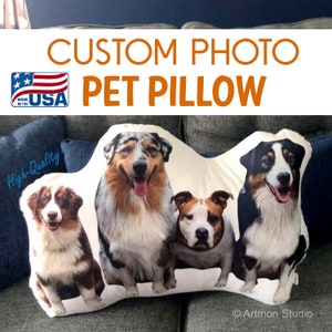 Custom Dog Pillow & Your Text|College Gift|Daddy Doll|Comforting Gift|Moving Away|Military Deployment|Custom Photo Pillow|Mother&#39;s Day Gift!