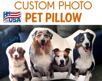 Custom Dog Pillow & Your Text|College Gift|Daddy Doll|Comforting Gift|Moving Away|Military Deployment|Custom Photo Pillow|Mother's Day Gift!