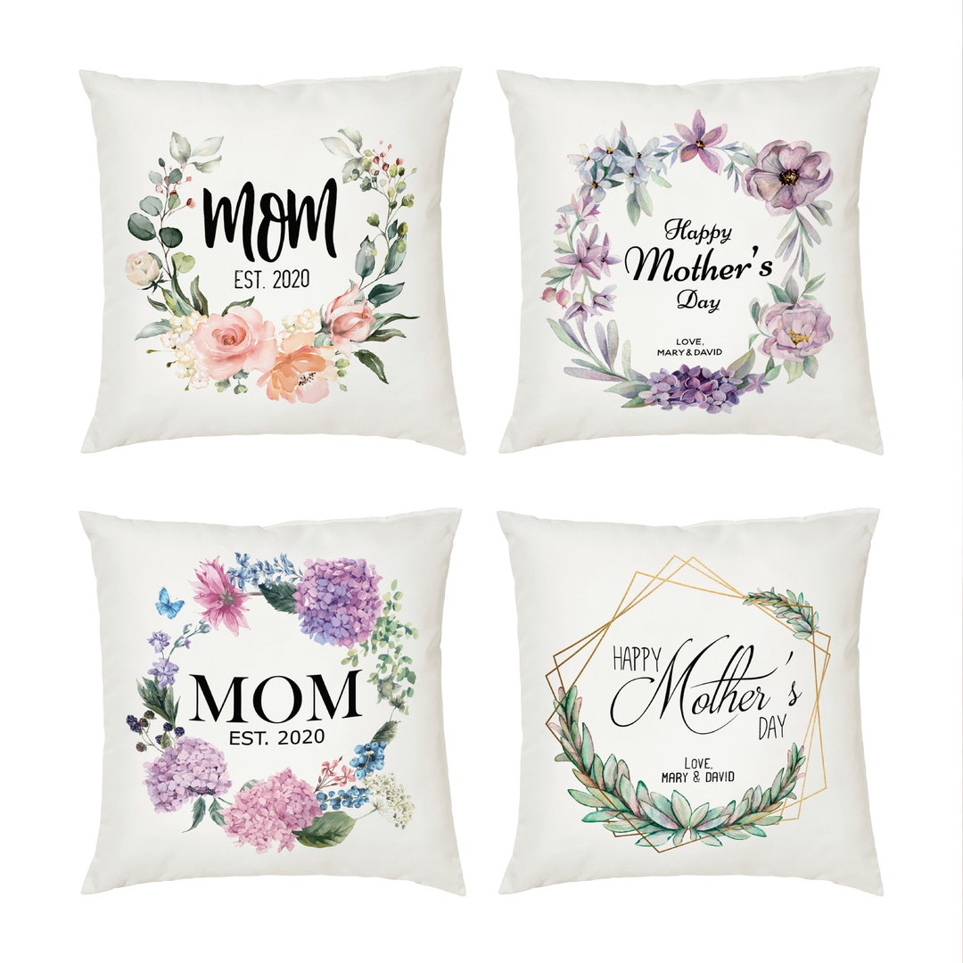 Personalized Mothers Day Pillow, Birthday Gift for Mom, Mothers Day