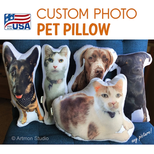 Pet Pillow|College Gift|Comforting Gift|Pet Face Pillow|Custom Photo Pillow|Birthday Gift|Memory Pillow|Gift for Her|Home Decor|Throw Pillow