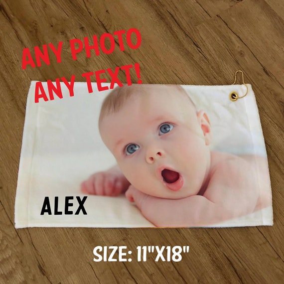 Personalized Photo Golf Towel, Sports Towel, Custom Towel, Bag Towel, Tennis Towel, Custom Golf Towel, Your photo & Words, Gift For Golfer