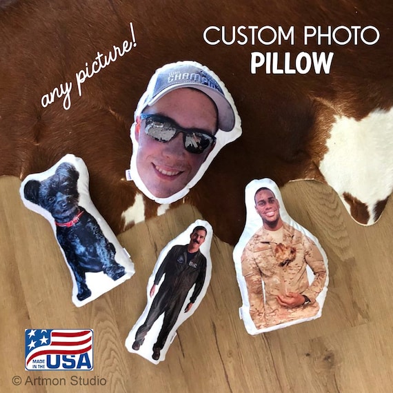 Pet Photo Pillow, Birthday Gift, Custom Photo Pillow, Bride and Groom Pillow, Anniversary, Bridesmaid and Groomsman Gift, Memorial Pillow