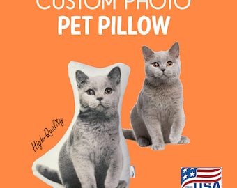 Custom Pet Pillow, Photo Pillow, Puppy, Kitty Personalized Photo Pillow, Put Your Pet, Love, Baby Picture and Your Text, Dog Cat Baby Family