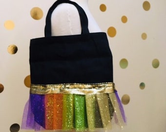Zwarte Multi kleur Fancy Tutu Tote tas