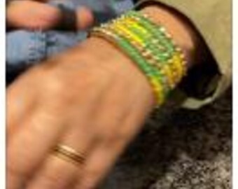 Geelgroen gouden combo Revolution-armband voor elke gelegenheid