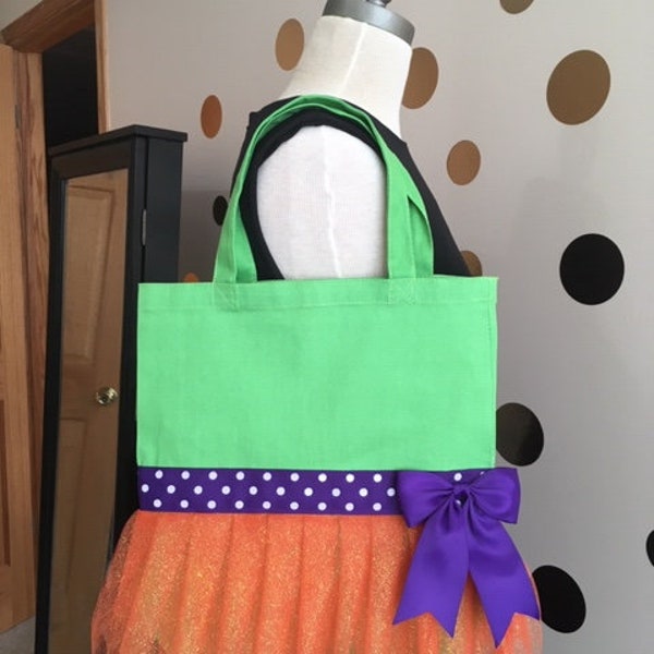 Orange and Purple Green Fancy Tutu Tote Bag