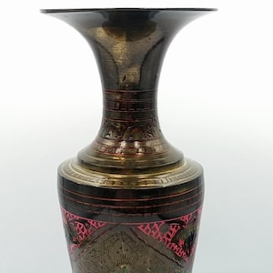 Vintage brass decorative vase