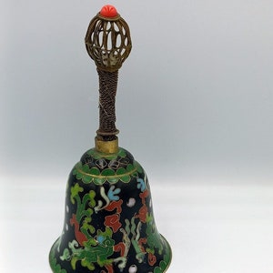 Vintage  Asian cloisonne bell for table decor