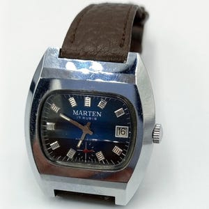 montre-bracelet vintage Marten, montre-bracelet mécanique vintage