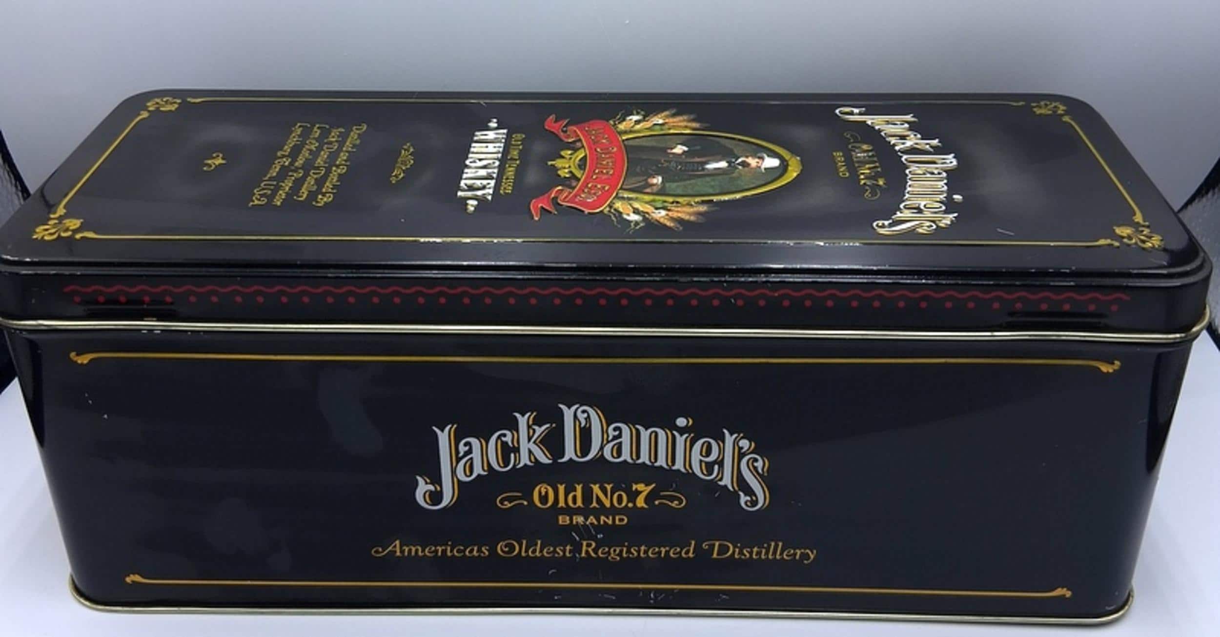 Jack Daniels Tin Black Empty Box, Whisky Metal Box - Etsy