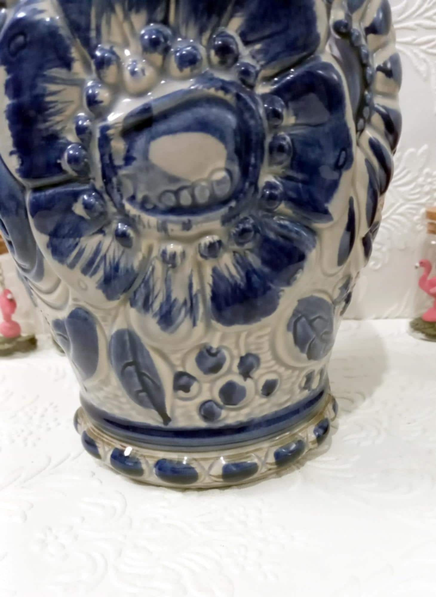 西ドイツ産の白と青の陶器の花瓶 - Etsy 日本