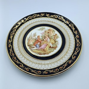 Vintage porcelain plate, Decorative porcelain plate