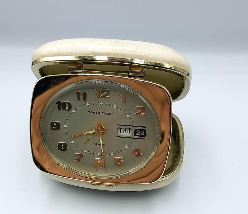 Vintage Tokyo Travel Alarm Clock, Japan Wind-up Desk Clock - Etsy