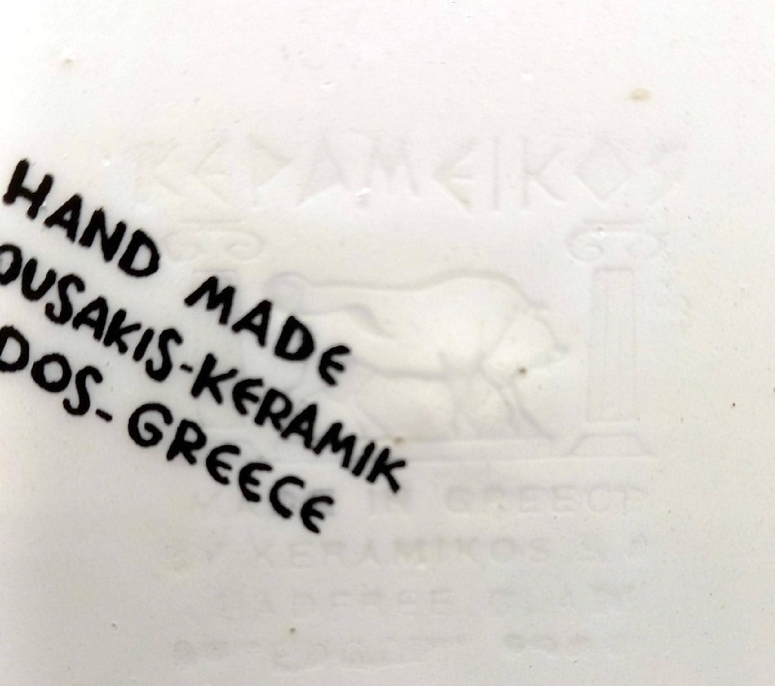ヴィンテージ manousakis ギリシャ 手作りプレート Manousakis Keramik