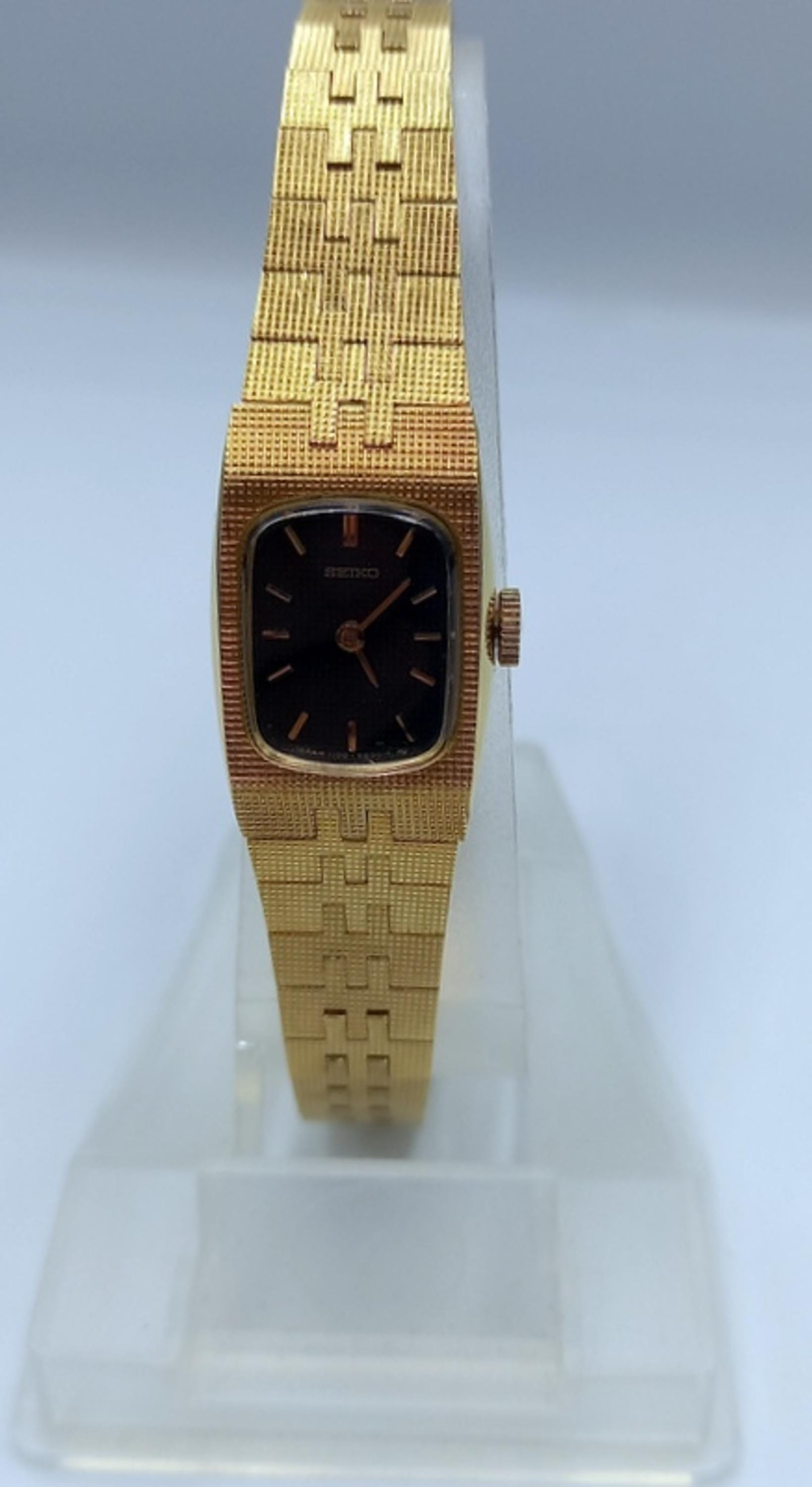 LASSALE クォーツ腕時計 ゴールド/ブラウン レディース