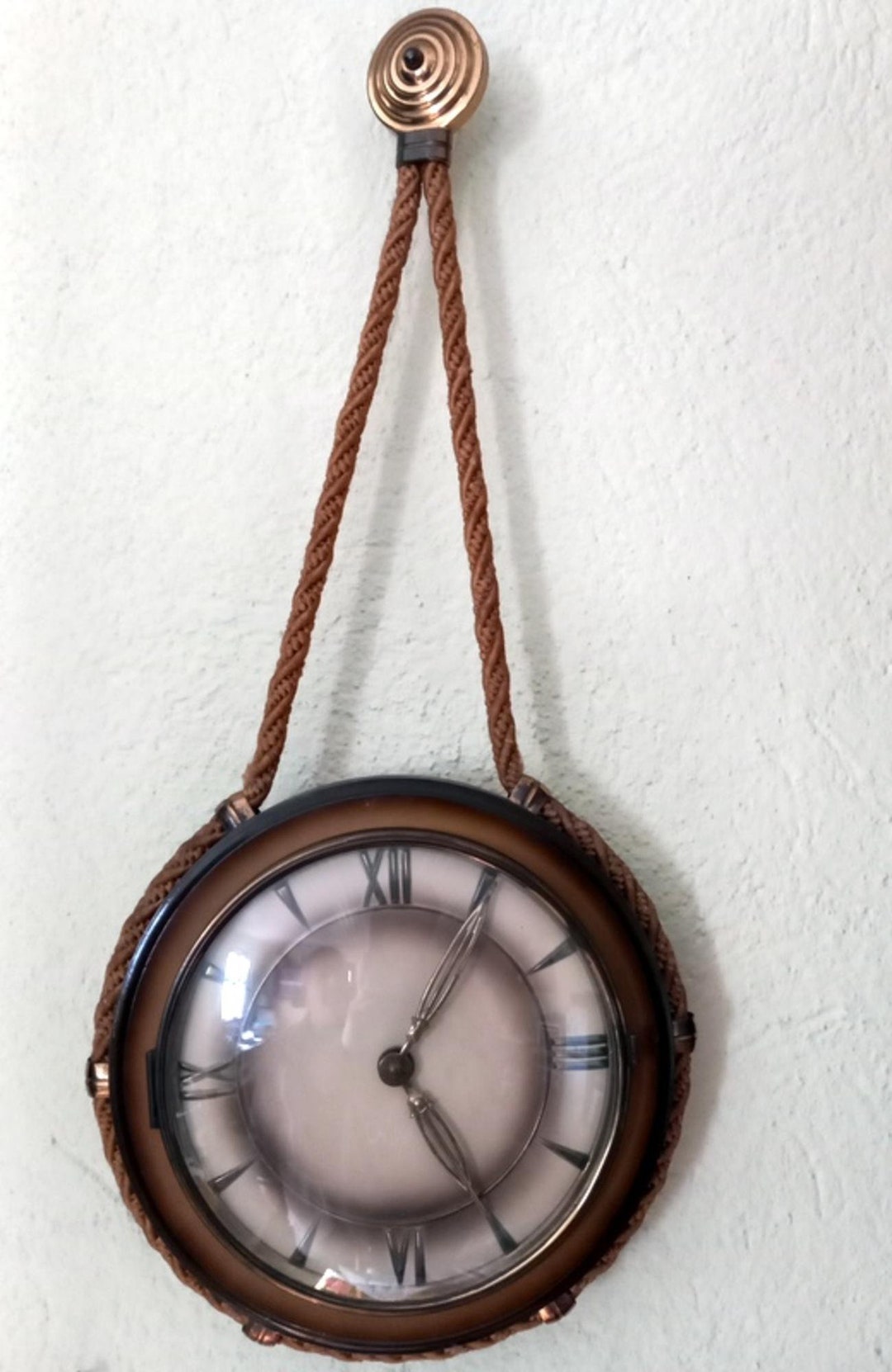 Vintage Mechanical Wall Clock With Rope - Etsy