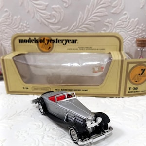 Miniature car Mercedes 1937, Matchbox Models of Yesterday Y-20 1937 Mercedes Benz 540K with original box