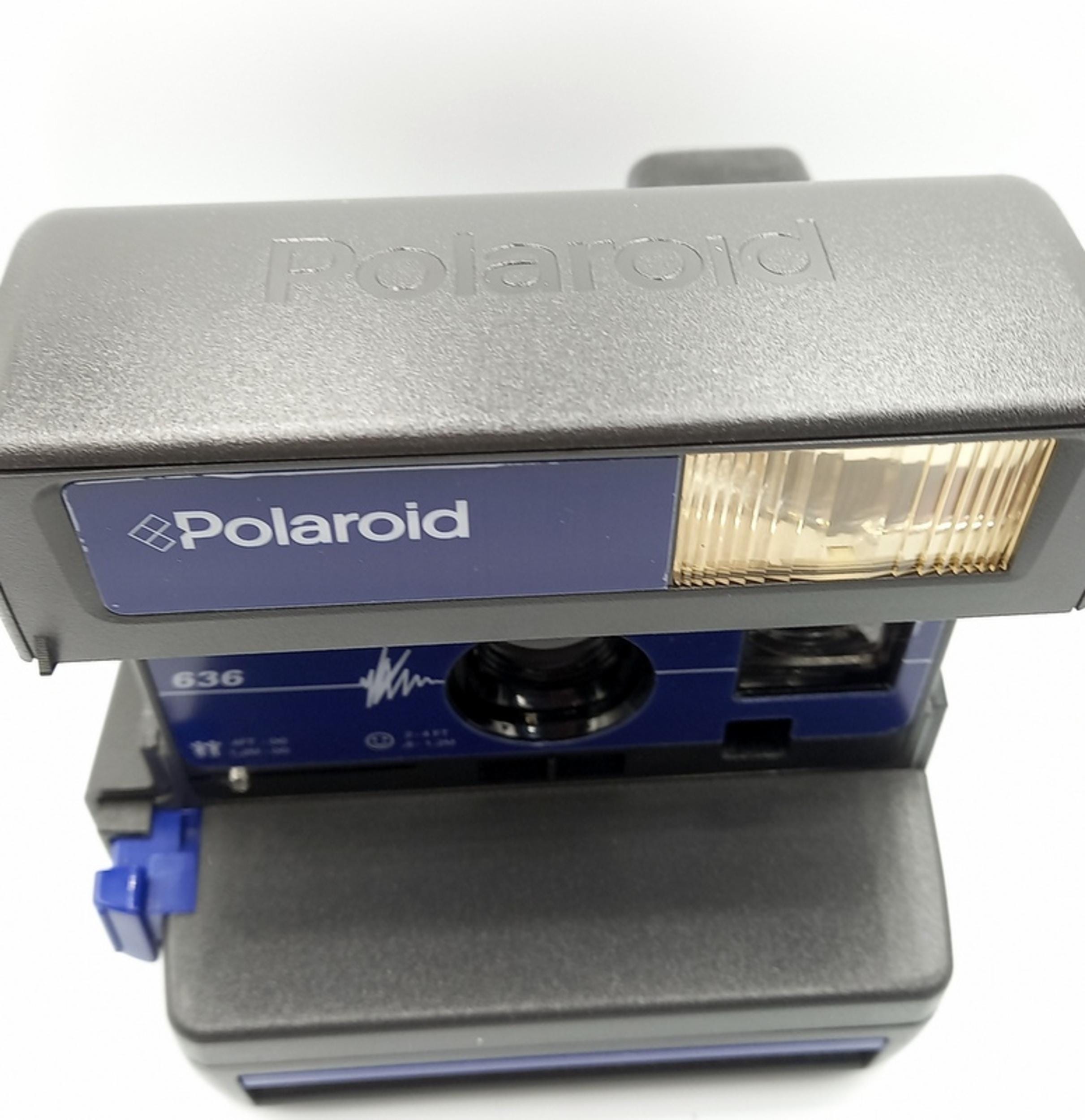 Ancien Appareil Photo POLAROID Modèle 636 Plastique Noir Caméra Vintage #B326 - France