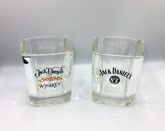 Vintage drinking glasses Jack Daniels whisky