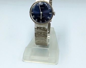 Working Vintage Wakmann Blue Dial Manual Wind Incabloc 