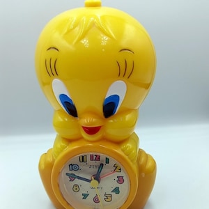 Reloj de mesa vintage de Piolín, reloj de pájaro Piolín para niños