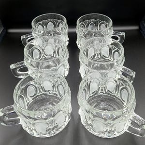 Glass cups  for punch or tea set of six