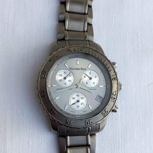 Mercedes Benz Titanium Chronograph Watch: Swiss Machine, 20 ATM
