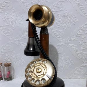 Vintage desk analogue  phone rotary dial