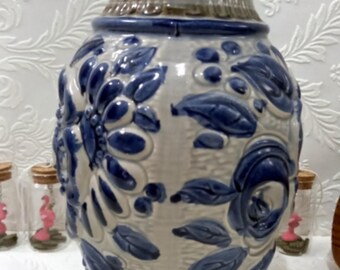 西ドイツ産の白と青の陶器の花瓶 - Etsy 日本