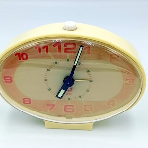 Vintage JAZ Table Alarm Clock - 1970s Mechanical Wind-Up