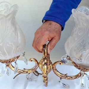 Vintage wall bronze sconces, Vintage electrical lighting