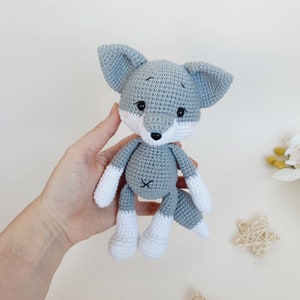 Personalisierung Wolf Baby Junge Geschenk, Wolf Tier Baby stopfen unisex neutrales Geschenk, Wald Tiere Kuscheltiere und Plüschtiere Wolf Bild 1