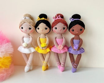 Ballerina doll -Ecofriendly Handmade Crochet ballerina doll girls, interior ballet dancer doll with tutu