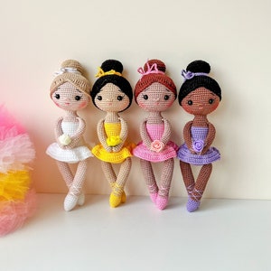 Ballerina doll -Ecofriendly Handmade Crochet ballerina doll girls, interior ballet dancer doll with tutu