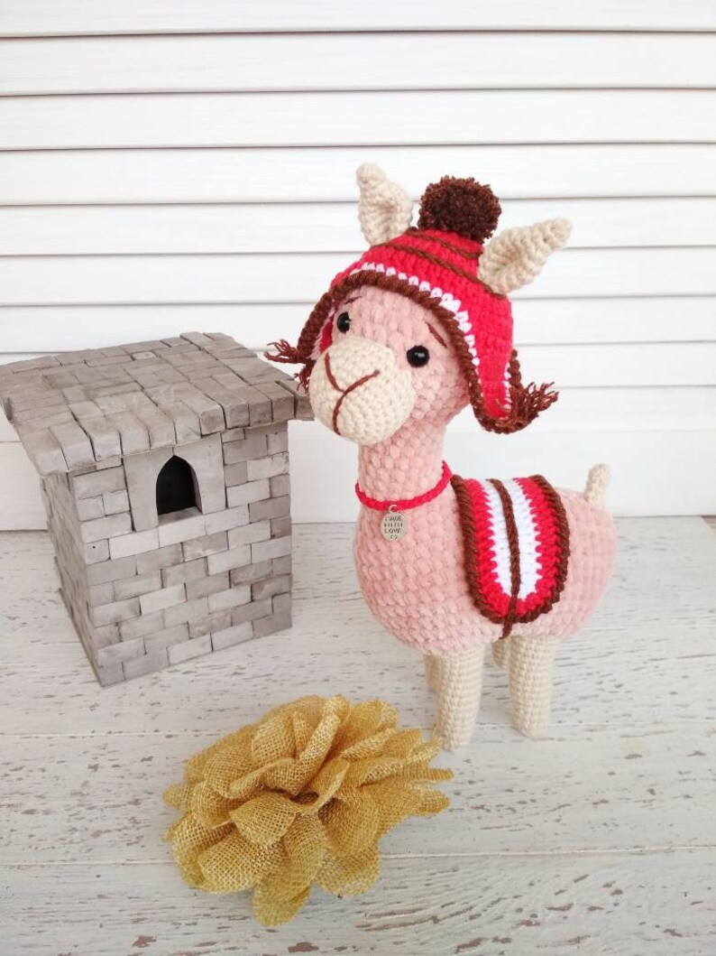 Large llama stuffed animal lovers of llamas gift crochet Etsy