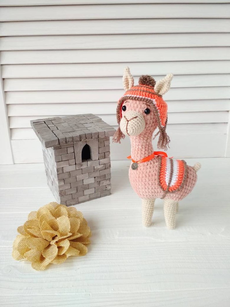 Large llama stuffed animal lovers of llamas gift crochet Etsy
