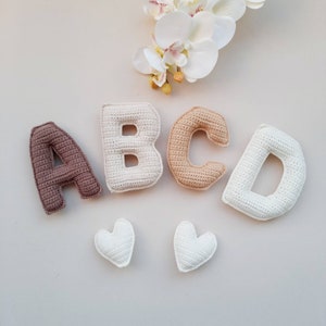 Crochet Plush Letters: Custom Baby Name, Montessori ABC Toy
