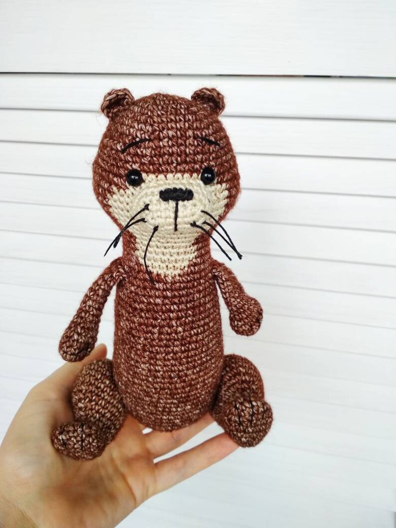 Baby Otter figurine Sea Otter Plush Toy Organic Otter gift for | Etsy