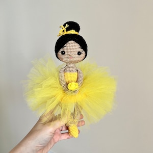 Personalized ballerina doll handmade dolls for girls, My first baby doll crochet doll, Ballerina plush gifts for dancers, Dance teacher gift