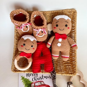 Caja de regalo navideña para bebé mi primera navidad, adorno navideño con letras de peluche, caja de regalo navideña para baby shower